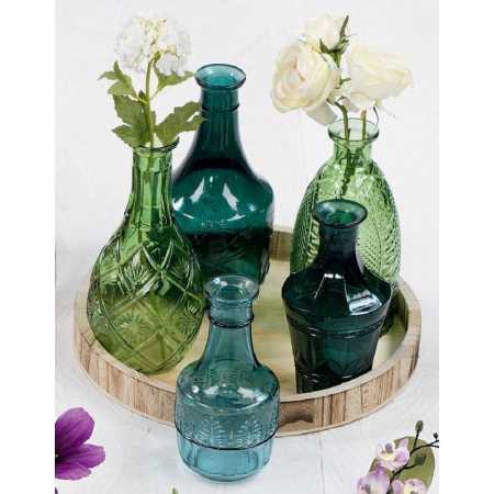 Vasenensemble auf Tablett 6-teilig Glas | von Hoff Interieur