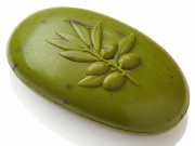 Schafmilchseife "Olive grün Relief" oval